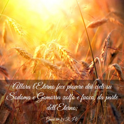 Picture 03 - Genesi 19:24 RIV - Allora l’Eterno fece piovere dai cieli su - Bible Verse Picture