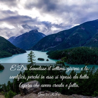 Picture 03 - Genesi 2:3 RIV - E Dio benedisse il settimo giorno e lo - Bible Verse Picture