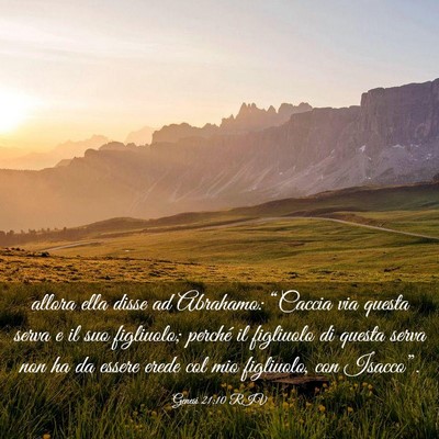 Picture 03 - Genesi 21:10 RIV - allora ella disse ad Abrahamo: “Caccia via - Bible Verse Picture