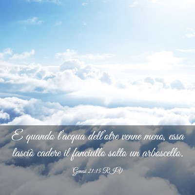Picture 03 - Genesi 21:15 RIV - E quando l’acqua dell’otre venne meno, essa - Bible Verse Picture