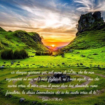 Picture 03 - Genesi 21:23 RIV - or dunque giurami qui, nel nome di Dio, che tu - Bible Verse Picture