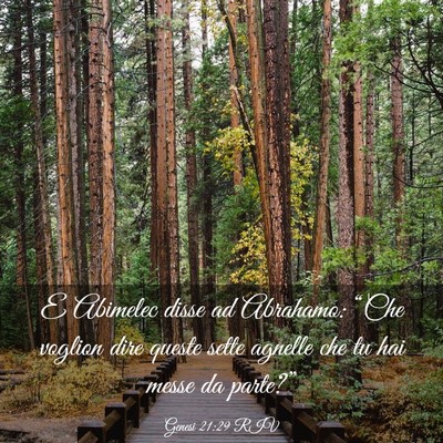Picture 03 - Genesi 21:29 RIV - E Abimelec disse ad Abrahamo: “Che voglion dire - Bible Verse Picture