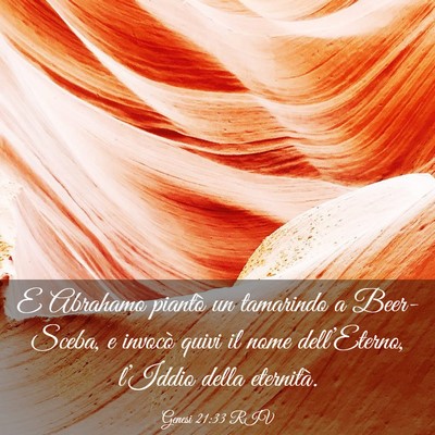 Picture 03 - Genesi 21:33 RIV - E Abrahamo piantò un tamarindo a Beer-Sceba, e - Bible Verse Picture