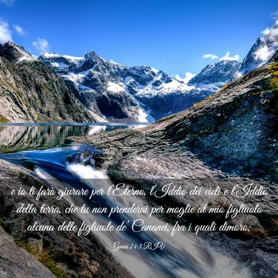 Picture 03 - Genesi 24:3 RIV - e io ti farò giurare per l’Eterno, l’Iddio - Bible Verse Picture