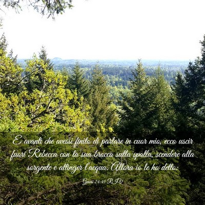 Picture 03 - Genesi 24:45 RIV - E avanti che avessi finito di parlare in cuor - Bible Verse Picture
