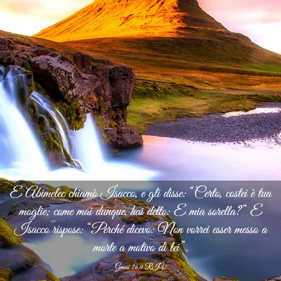 Picture 03 - Genesi 26:9 RIV - E Abimelec chiamò Isacco, e gli disse: “Certo, - Bible Verse Picture