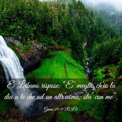 Picture 03 - Genesi 29:19 RIV - E Labano rispose: “E’ meglio ch’io la dia a - Bible Verse Picture
