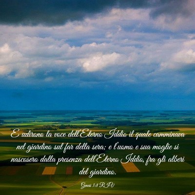 Picture 03 - Genesi 3:8 RIV - E udirono la voce dell’Eterno Iddio il quale - Bible Verse Picture