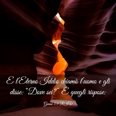Picture 03 - Genesi 3:9 RIV - E l’Eterno Iddio chiamò l’uomo e gli disse: - Bible Verse Picture