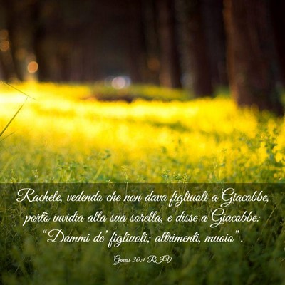 Picture 03 - Genesi 30:1 RIV - Rachele, vedendo che non dava figliuoli a - Bible Verse Picture