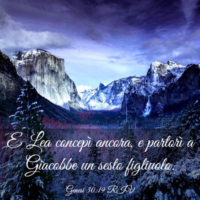 Picture 03 - Genesi 30:19 RIV - E Lea concepì ancora, e partorì a Giacobbe un - Bible Verse Picture
