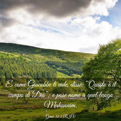 Picture 03 - Genesi 32:2 RIV - E come Giacobbe li vide, disse: “Questo è il - Bible Verse Picture