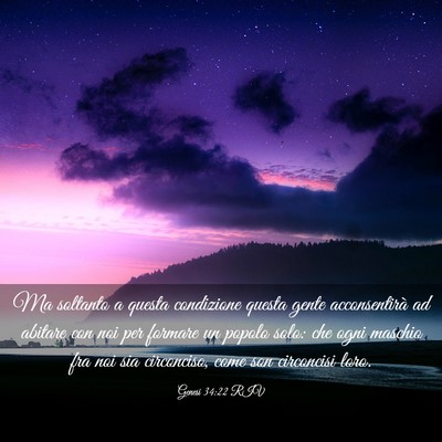 Picture 03 - Genesi 34:22 RIV - Ma soltanto a questa condizione questa gente - Bible Verse Picture