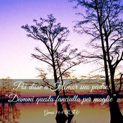Picture 03 - Genesi 34:4 RIV - Poi disse a Hemor suo padre: “Dammi questa - Bible Verse Picture