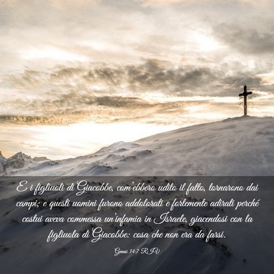 Picture 03 - Genesi 34:7 RIV - E i figliuoli di Giacobbe, com’ebbero udito il - Bible Verse Picture