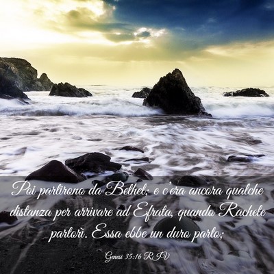 Picture 03 - Genesi 35:16 RIV - Poi partirono da Bethel; e c’era ancora qualche - Bible Verse Picture