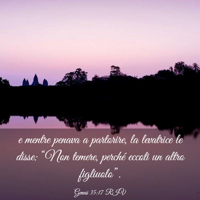 Picture 03 - Genesi 35:17 RIV - e mentre penava a partorire, la levatrice le - Bible Verse Picture