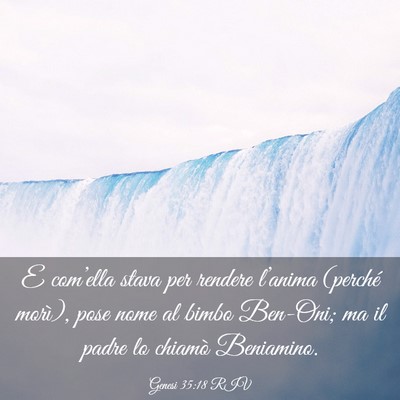 Picture 03 - Genesi 35:18 RIV - E com’ella stava per rendere l’anima (perché - Bible Verse Picture