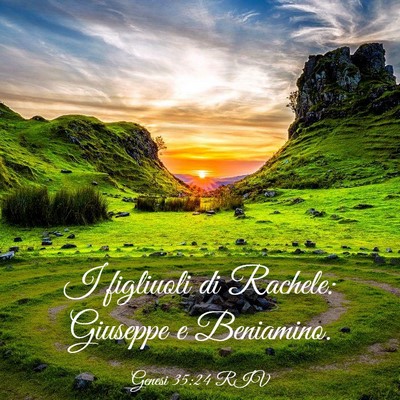 Picture 03 - Genesi 35:24 RIV - I figliuoli di Rachele: Giuseppe e - Bible Verse Picture