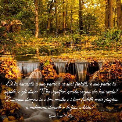 Picture 03 - Genesi 37:10 RIV - Ei lo raccontò a suo padre e ai suoi fratelli; e - Bible Verse Picture