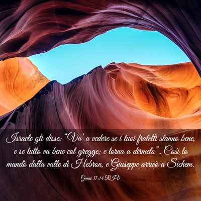 Picture 03 - Genesi 37:14 RIV - Israele gli disse: “Va’ a vedere se i tuoi - Bible Verse Picture