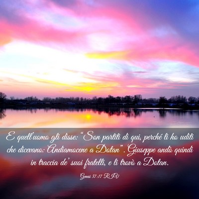 Picture 03 - Genesi 37:17 RIV - E quell’uomo gli disse: “Son partiti di qui, - Bible Verse Picture
