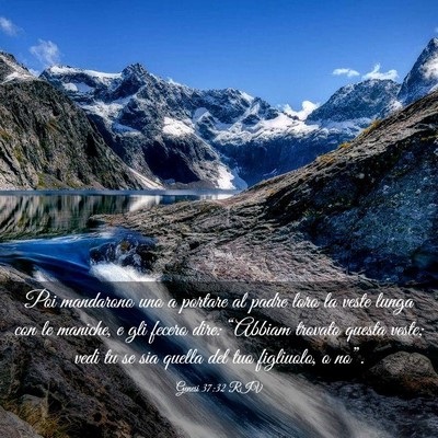Picture 03 - Genesi 37:32 RIV - Poi mandarono uno a portare al padre loro la - Bible Verse Picture