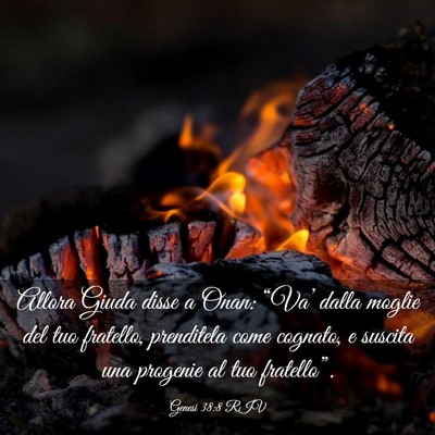 Picture 03 - Genesi 38:8 RIV - Allora Giuda disse a Onan: “Va’ dalla moglie - Bible Verse Picture