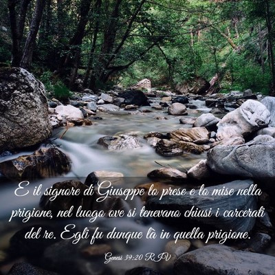 Picture 03 - Genesi 39:20 RIV - E il signore di Giuseppe lo prese e lo mise nella - Bible Verse Picture
