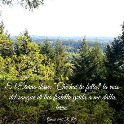 Picture 03 - Genesi 4:10 RIV - E l’Eterno disse: “Che hai tu fatto? la voce - Bible Verse Picture