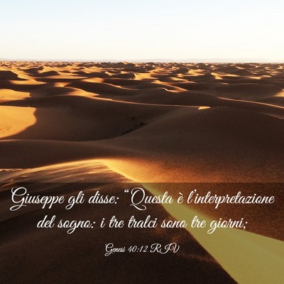 Picture 03 - Genesi 40:12 RIV - Giuseppe gli disse: “Questa è - Bible Verse Picture