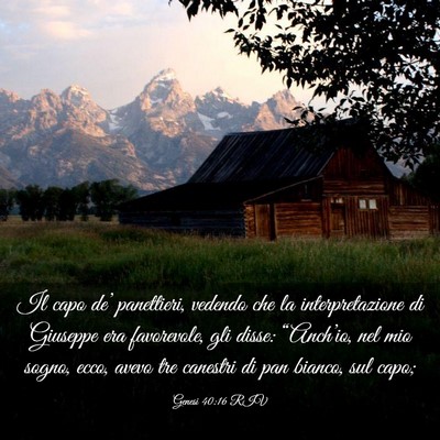 Picture 03 - Genesi 40:16 RIV - Il capo de’ panettieri, vedendo che la - Bible Verse Picture