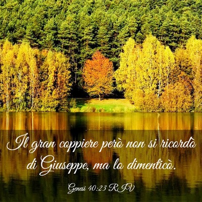 Picture 03 - Genesi 40:23 RIV - Il gran coppiere però non si ricordò di - Bible Verse Picture