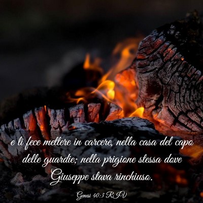 Picture 03 - Genesi 40:3 RIV - e li fece mettere in carcere, nella casa del capo - Bible Verse Picture