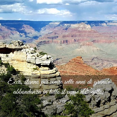 Picture 03 - Genesi 41:29 RIV - Ecco, stanno per venire sette anni di grande - Bible Verse Picture