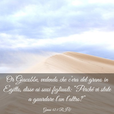 Picture 03 - Genesi 42:1 RIV - Or Giacobbe, vedendo che c’era del grano in - Bible Verse Picture