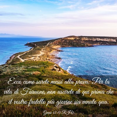 Picture 03 - Genesi 42:15 RIV - Ecco come sarete messi alla prova: Per la vita di - Bible Verse Picture
