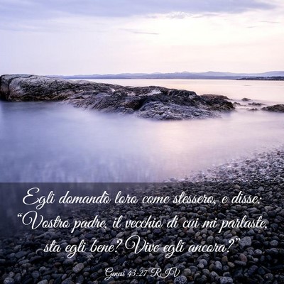 Picture 03 - Genesi 43:27 RIV - Egli domandò loro come stessero, e disse: - Bible Verse Picture