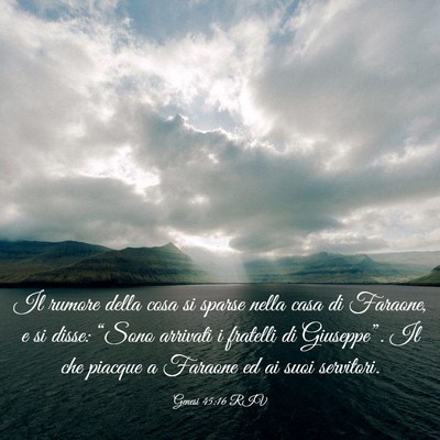 Picture 03 - Genesi 45:16 RIV - Il rumore della cosa si sparse nella casa di - Bible Verse Picture
