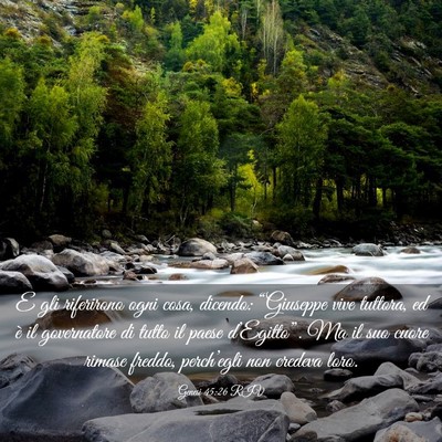 Picture 03 - Genesi 45:26 RIV - E gli riferirono ogni cosa, dicendo: “Giuseppe - Bible Verse Picture