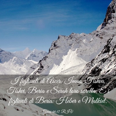 Picture 03 - Genesi 46:17 RIV - I figliuoli di Ascer: Imna, Tishva, Tishvi, Beria - Bible Verse Picture