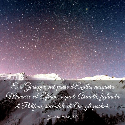 Picture 03 - Genesi 46:20 RIV - E a Giuseppe, nel paese d’Egitto, nacquero - Bible Verse Picture