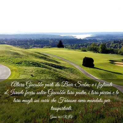 Picture 03 - Genesi 46:5 RIV - Allora Giacobbe partì da Beer-Sceba; e i - Bible Verse Picture