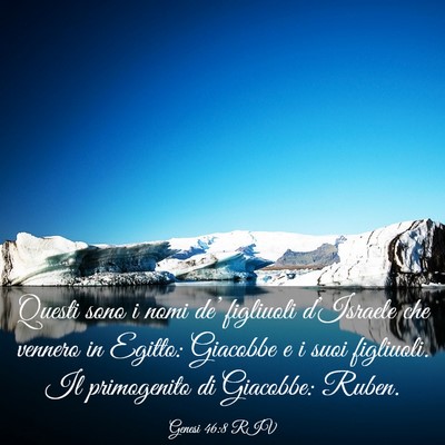 Picture 03 - Genesi 46:8 RIV - Questi sono i nomi de’ figliuoli d’Israele - Bible Verse Picture