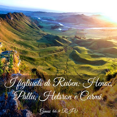 Picture 03 - Genesi 46:9 RIV - I figliuoli di Ruben: Henoc, Pallu, Hetsron e - Bible Verse Picture