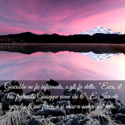 Picture 03 - Genesi 48:2 RIV - Giacobbe ne fu informato, e gli fu detto: - Bible Verse Picture