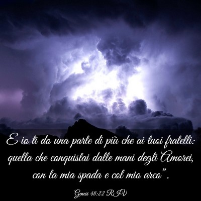 Picture 03 - Genesi 48:22 RIV - E io ti do una parte di più che ai tuoi - Bible Verse Picture
