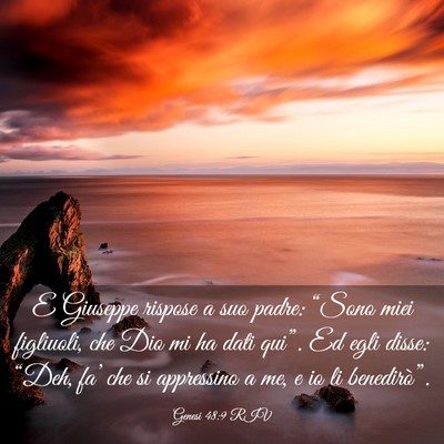 Picture 03 - Genesi 48:9 RIV - E Giuseppe rispose a suo padre: “Sono miei - Bible Verse Picture