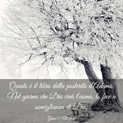 Picture 03 - Genesi 5:1 RIV - Questo è il libro della posterità d’Adamo. - Bible Verse Picture