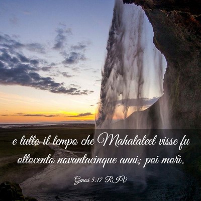 Picture 03 - Genesi 5:17 RIV - e tutto il tempo che Mahalaleel visse fu - Bible Verse Picture